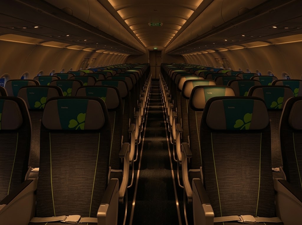 Aer Lingus Airbus A320neo economy cabin