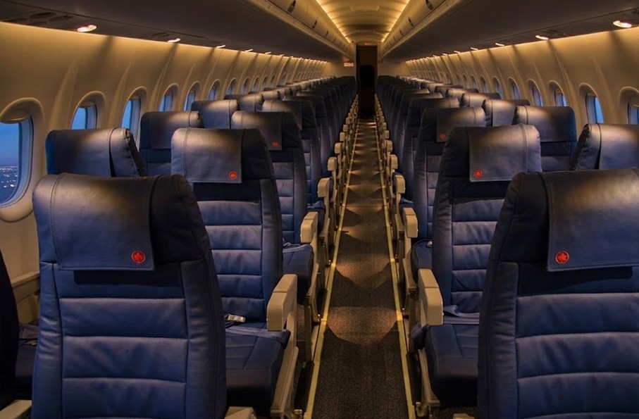 Air Canada Express Dash 8-400 economy cabin with 2-2 seating