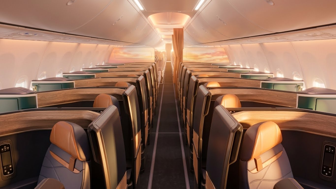 Rendering of Alaska Airlines Aurora Suites in a 737 MAX cabin