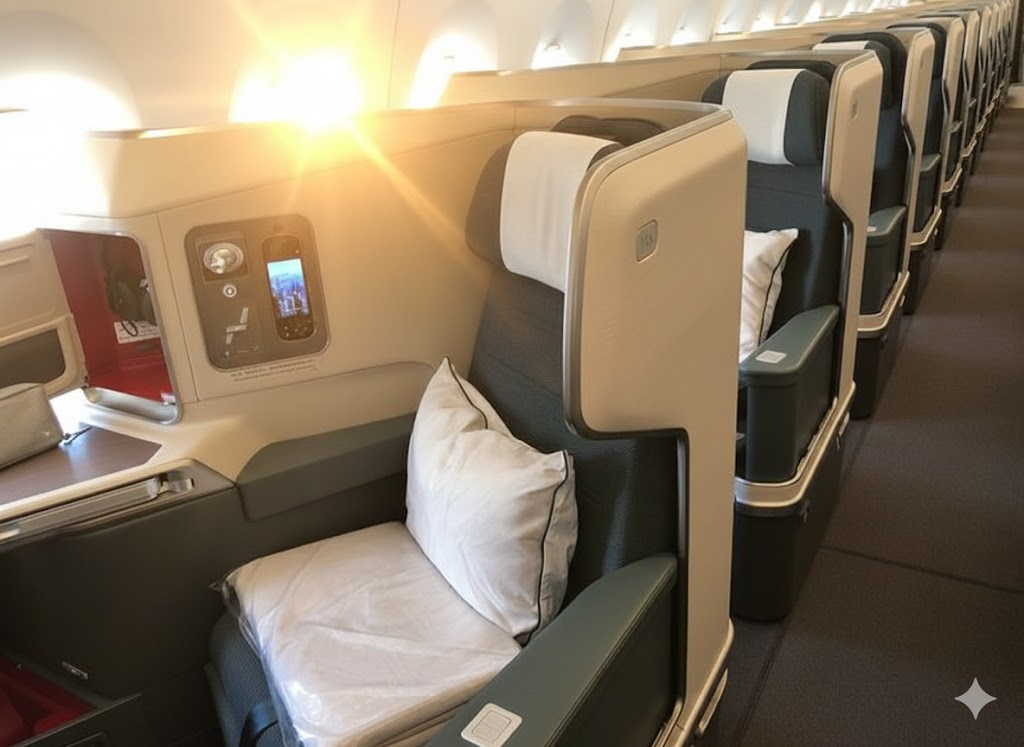 Cathay Pacific A350-1000 Business Class cabin