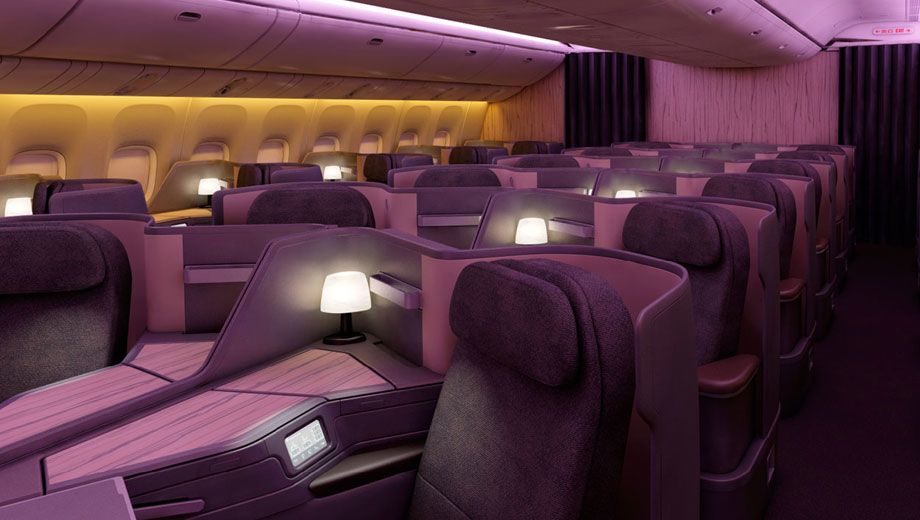 China Airlines Boeing 777-300ER business class cabin