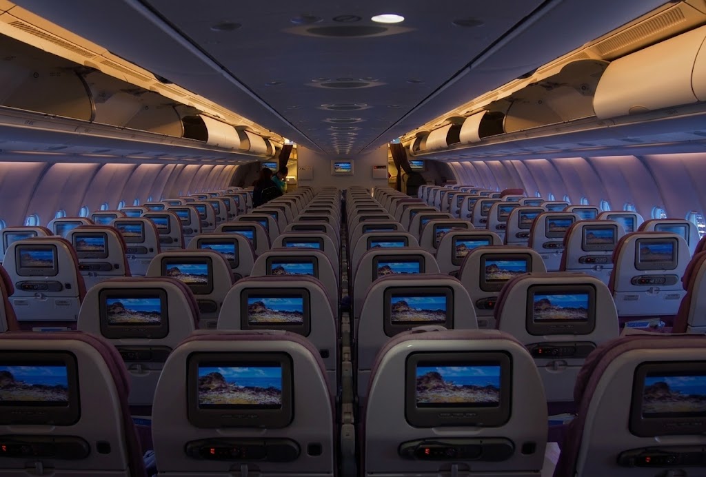 China Airlines Airbus A330-300 economy cabin in a 2-4-2 layout