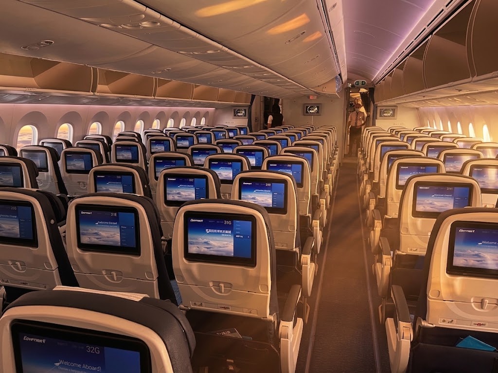 EgyptAir Boeing 777-300ER business class cabin