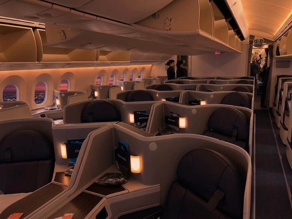 EgyptAir Airbus A350-900 business class cabin