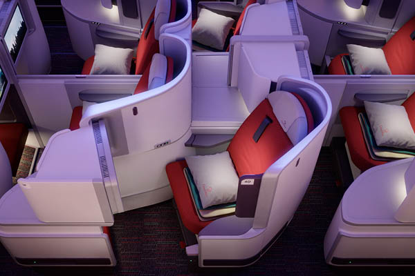 Ethiopian Airlines Airbus A350 Cloud Nine business class cabin