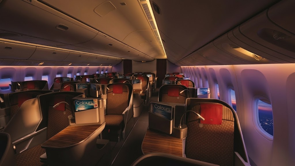 Garuda Indonesia Boeing 777-300ER Business Class cabin