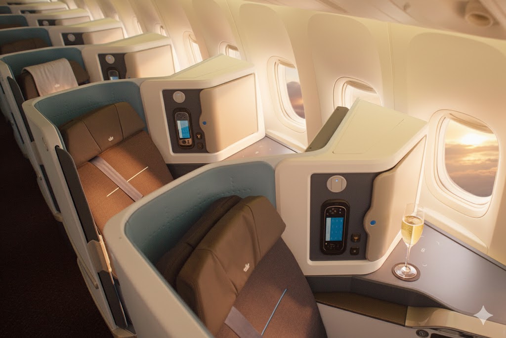KLM Boeing 777-300ER World Business Class cabin
