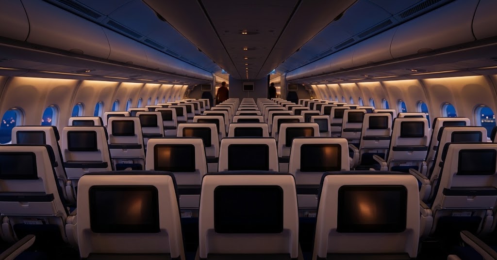 KLM Airbus A330-200 economy cabin