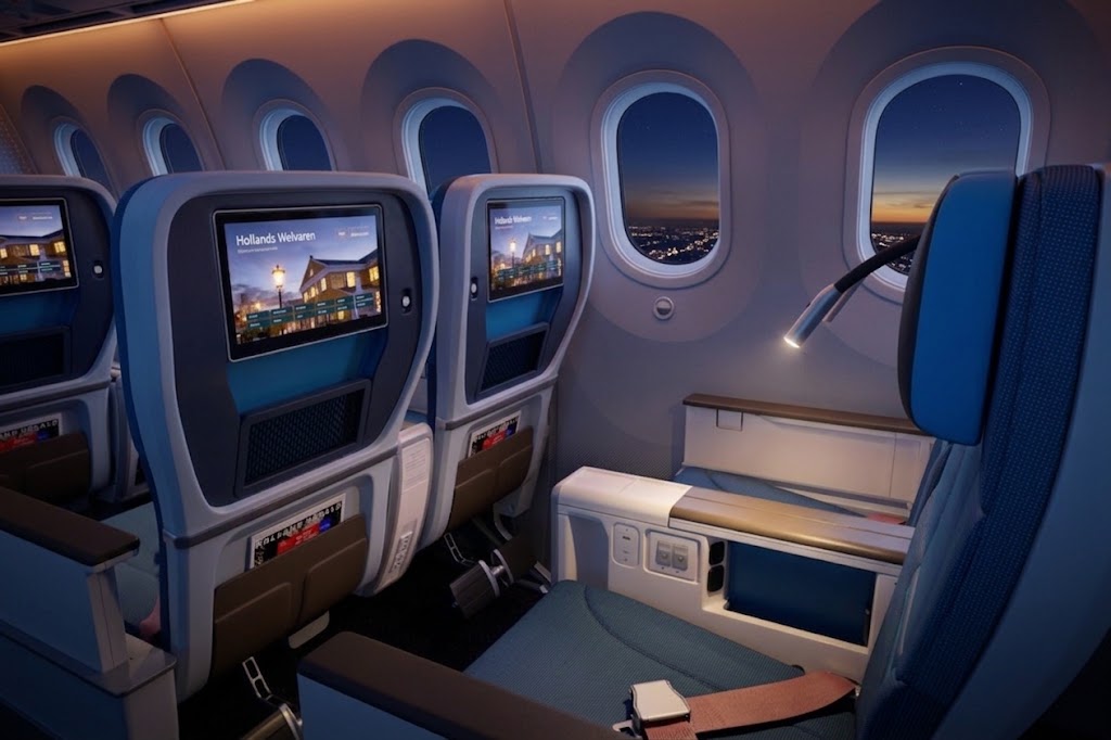 KLM Airbus A350-900 World Business Class cabin