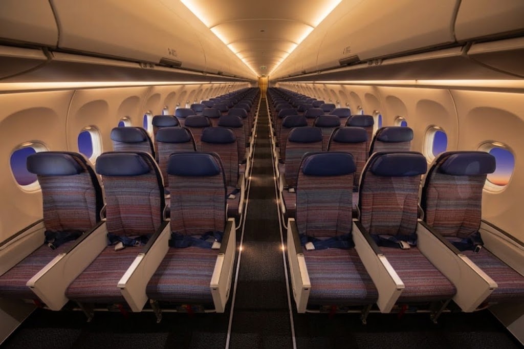 Korean Air Airbus A321neo economy cabin