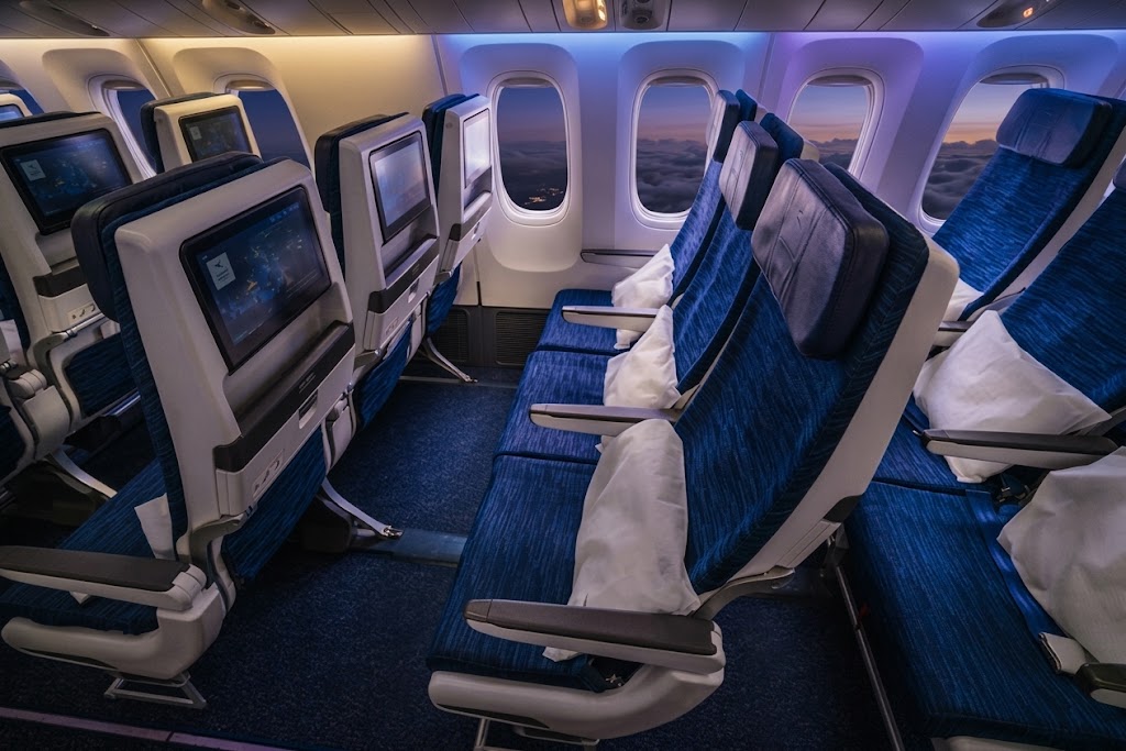 Kuwait Airways Boeing 777-300ER economy cabin