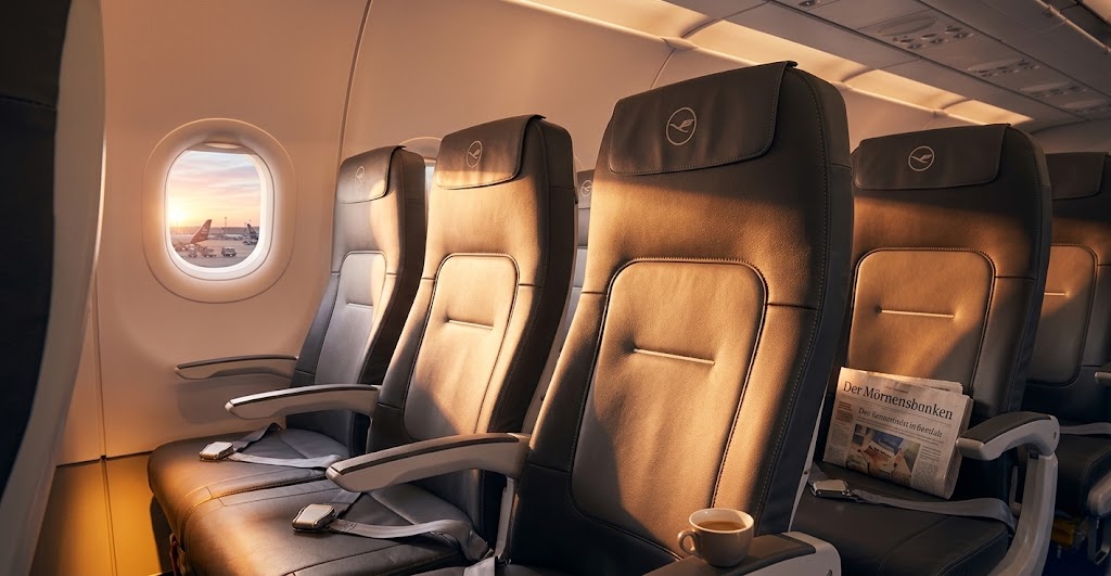 Lufthansa Airbus A320neo economy cabin