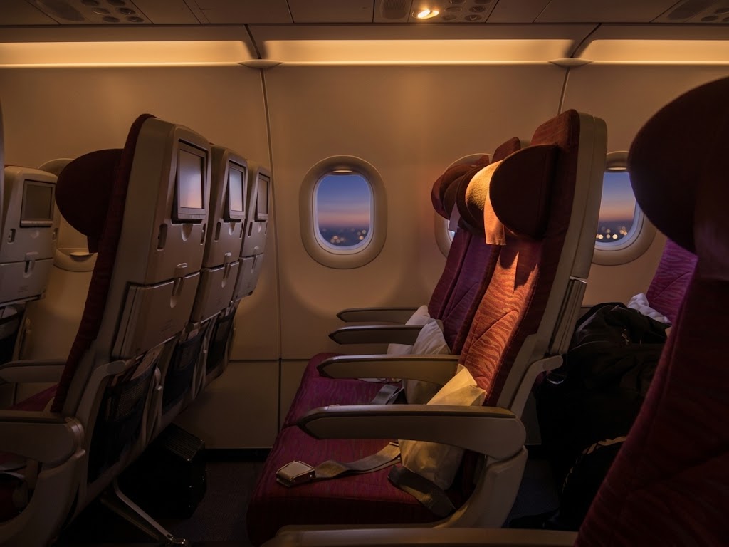 Qatar Airways economy cabin