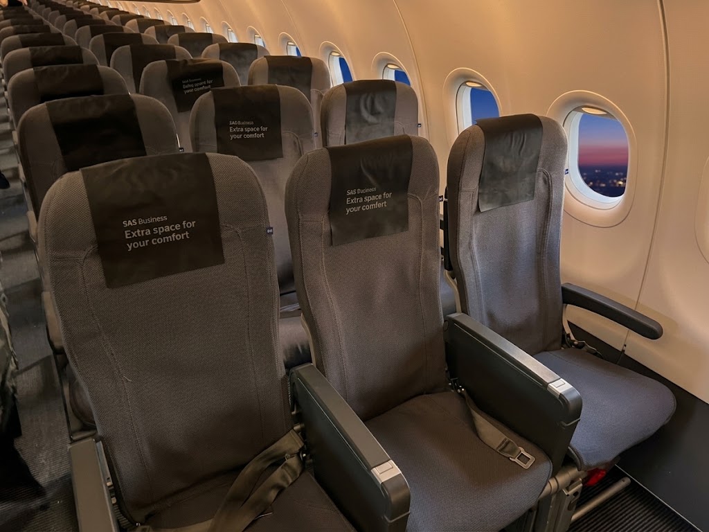 SAS Airbus A320 business cabin