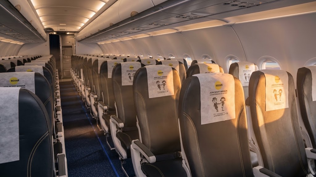 Scoot Airbus A320 economy cabin