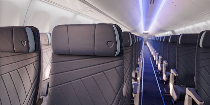 Southwest Airlines new 737 MAX economy interior