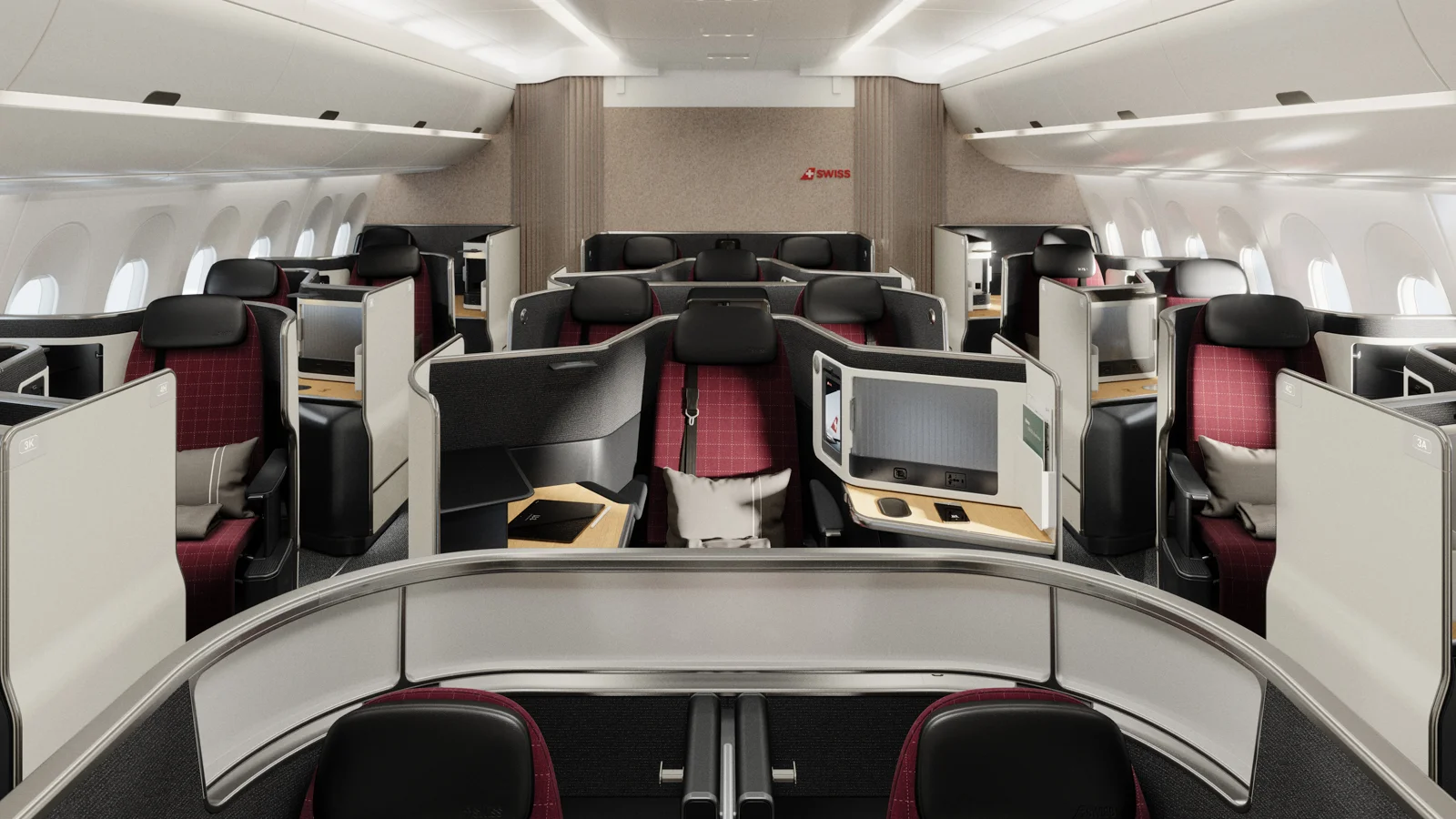 SWISS A350-900 SWISS Senses Business Class cabin