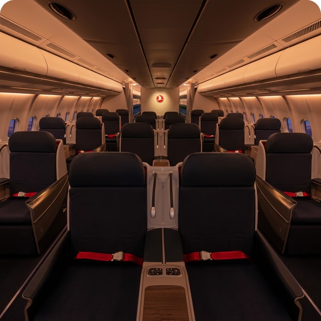 Turkish Airlines Airbus A330-200 business class cabin