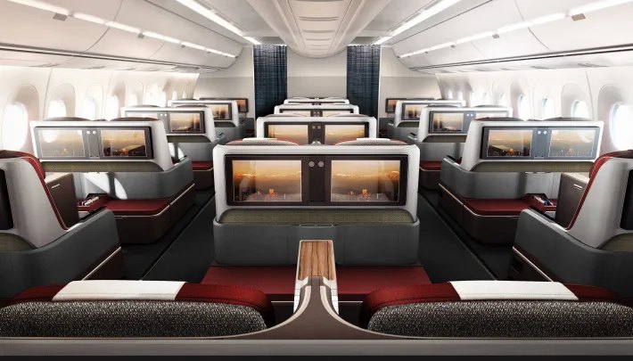 LATAM Airlines A350-900 Premium Business Class cabin