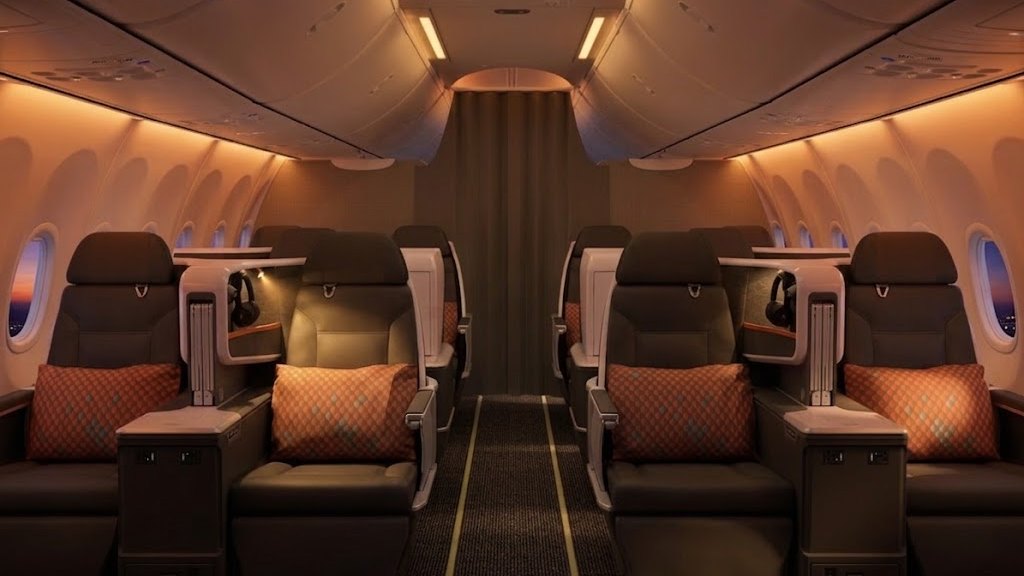 Singapore Airlines 737 MAX 8 Thompson Vantage lie-flat Business Class seat