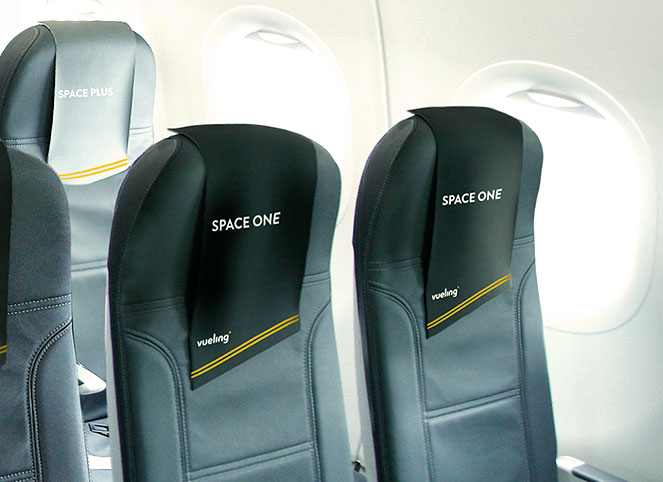 Vueling A320 Space One and Space Plus seats
